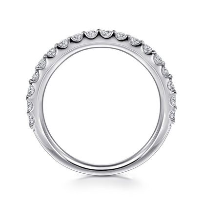 Platinum Shared Prong Diamond Wedding Band — Gabriel & Co. AN7574PT4JJ