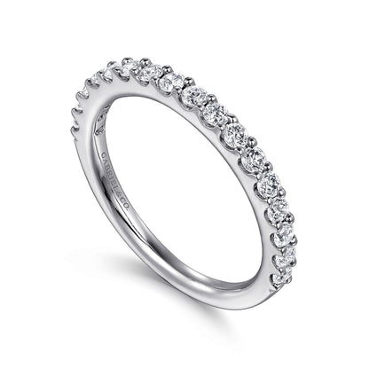 Platinum Shared Prong Diamond Wedding Band — Gabriel & Co. AN7574PT4JJ