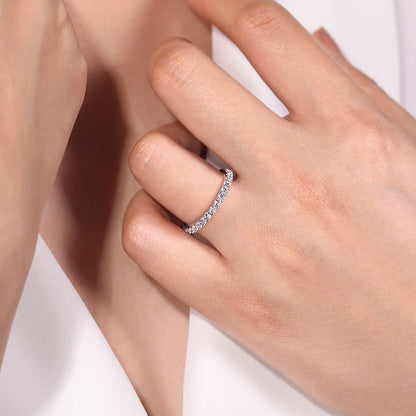 Platinum Shared Prong Diamond Wedding Band — Gabriel & Co. AN7574PT4JJ