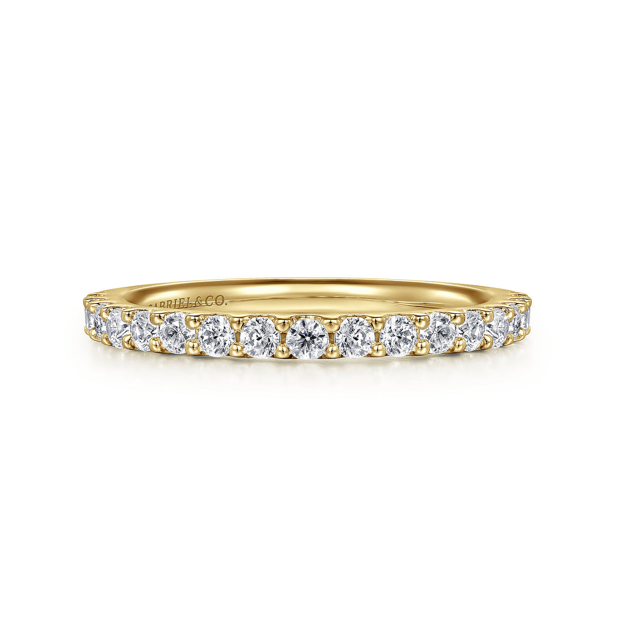 14K Yellow Gold Diamond Wedding Band — Gabriel & Co. AN7574Y44JJ