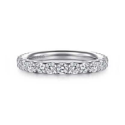 Platinum Shared Prong Diamond Wedding Band — Gabriel & Co. AN7576PT4JJ