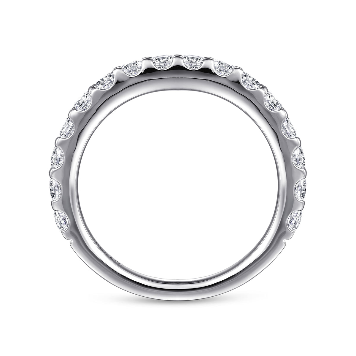 Platinum Shared Prong Diamond Wedding Band — Gabriel & Co. AN7576PT4JJ