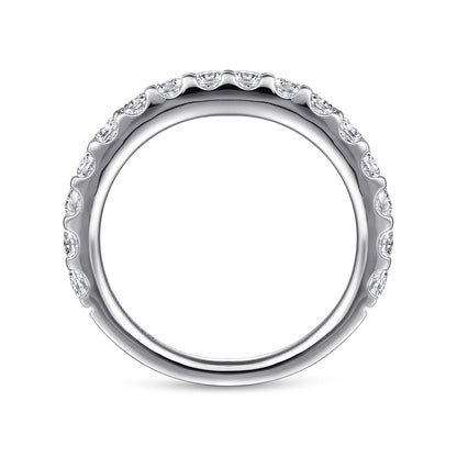 Platinum Shared Prong Diamond Wedding Band — Gabriel & Co. AN7576PT4JJ