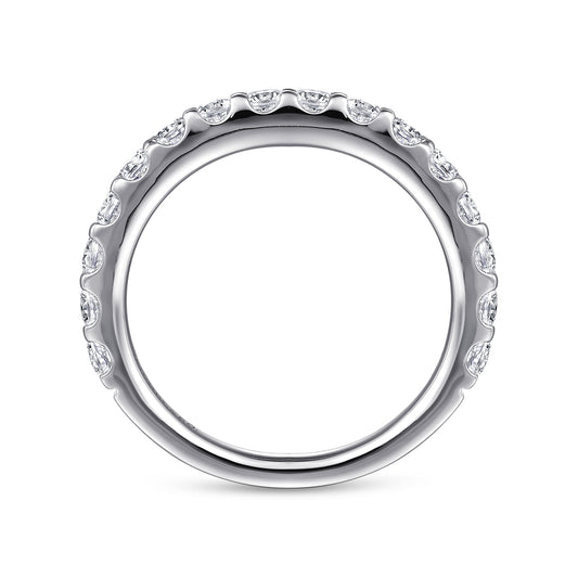 Platinum Shared Prong Diamond Wedding Band — Gabriel & Co. AN7576PT4JJ