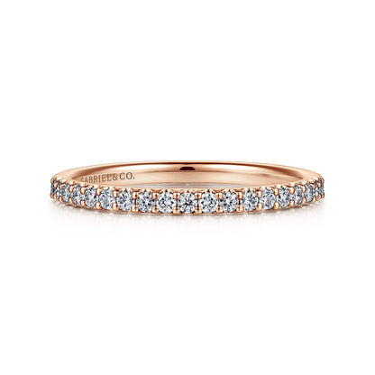 14K Rose Gold Diamond Wedding Band — Gabriel & Co. AN7577K44JJ