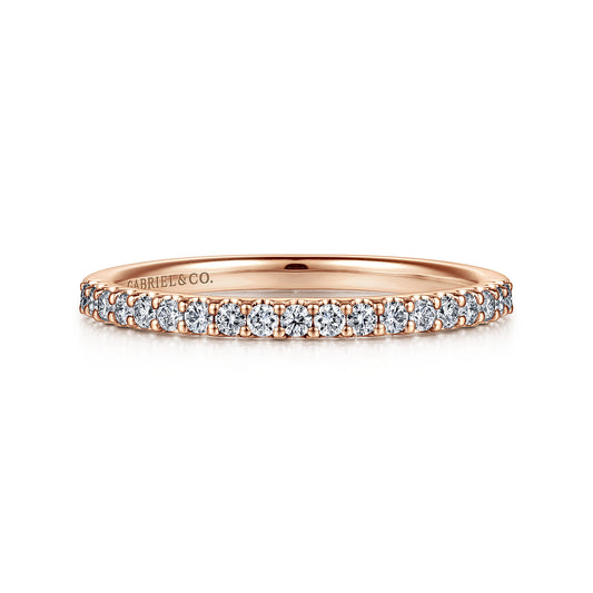 14K Rose Gold Diamond Wedding Band — Gabriel & Co. AN7577K44JJ