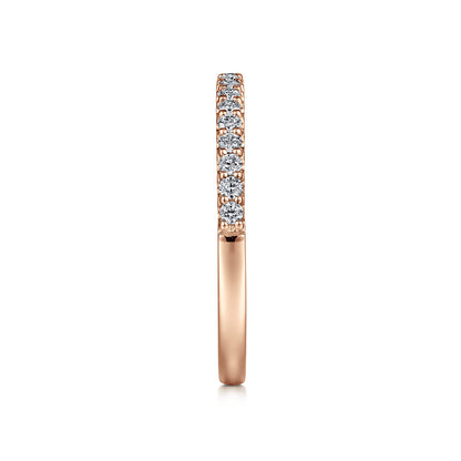 14K Rose Gold Diamond Wedding Band — Gabriel & Co. AN7577K44JJ