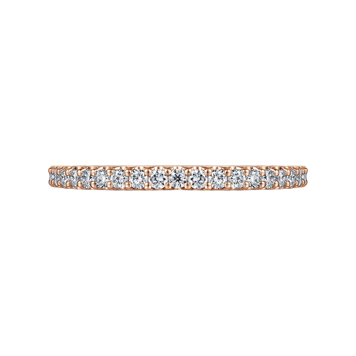 14K Rose Gold Diamond Wedding Band — Gabriel & Co. AN7577K44JJ