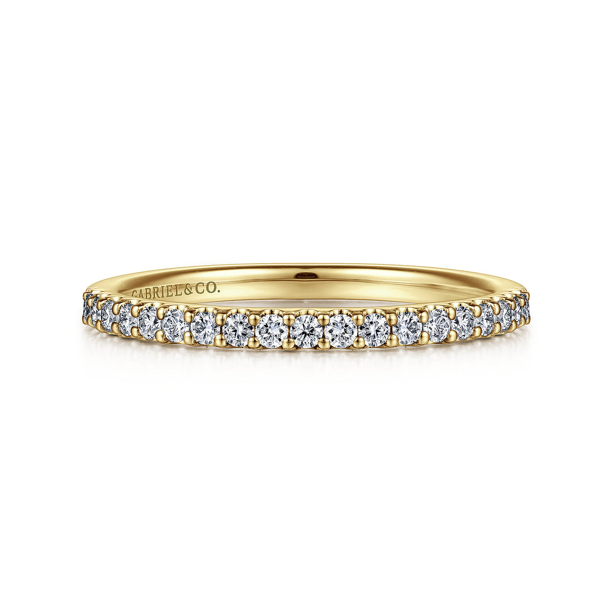 14K Yellow Gold Diamond Wedding Band — Gabriel & Co. AN7577Y44JJ