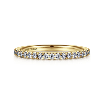 14K Yellow Gold Diamond Wedding Band — Gabriel & Co. AN7577Y44JJ