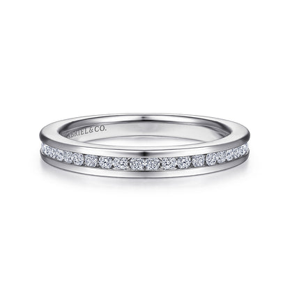 Platinum Channel Classic Diamond Ring Wedding Band — Gabriel & Co. AN7578PT4JJ