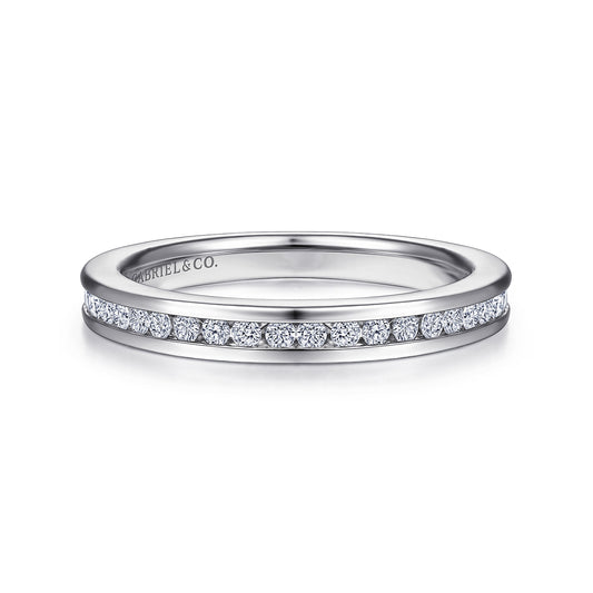 Platinum Channel Classic Diamond Ring Wedding Band — Gabriel & Co. AN7578PT4JJ