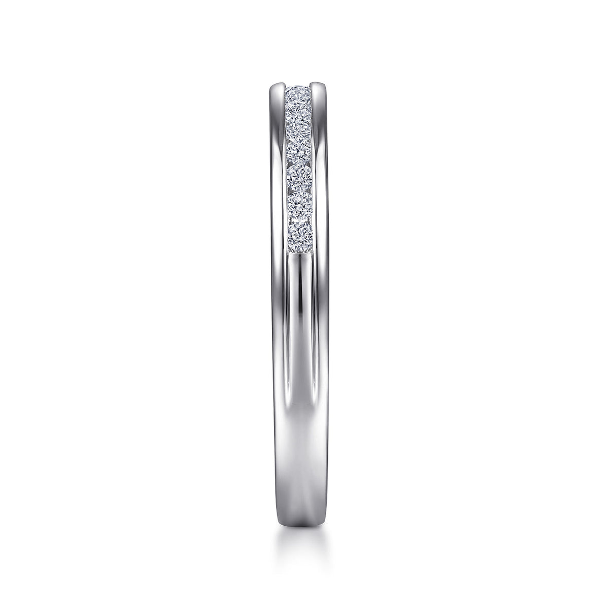 Platinum Channel Classic Diamond Ring Wedding Band — Gabriel & Co. AN7578PT4JJ