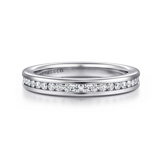 14K White Gold Channel Set Diamond Wedding Band — Gabriel & Co. AN7578W44JJ