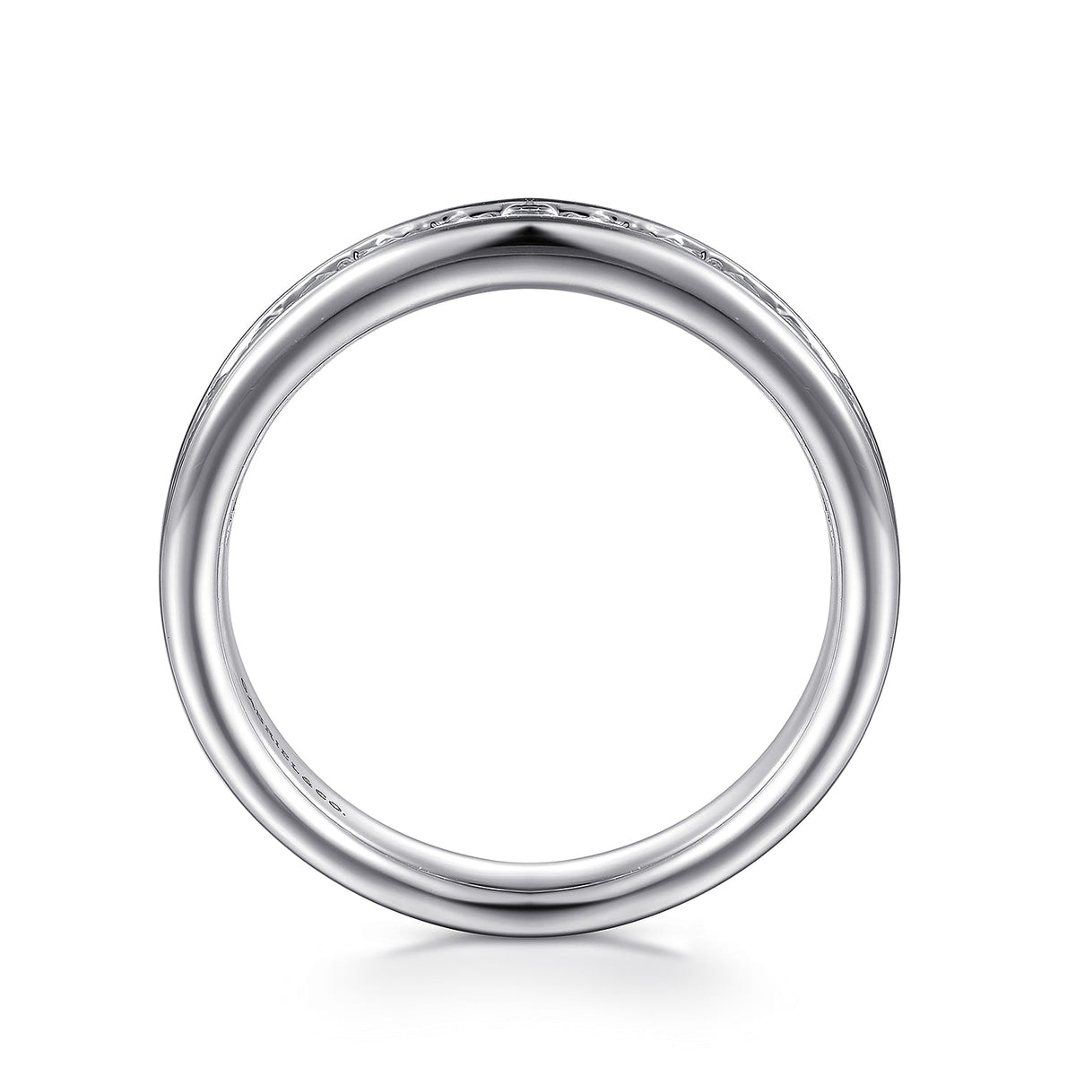 Platinum Channel Set Diamond Wedding Band — Gabriel & Co. AN7579PT4JJ