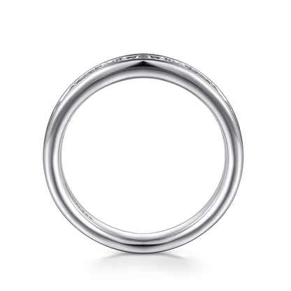 Platinum Channel Set Diamond Wedding Band — Gabriel & Co. AN7579PT4JJ