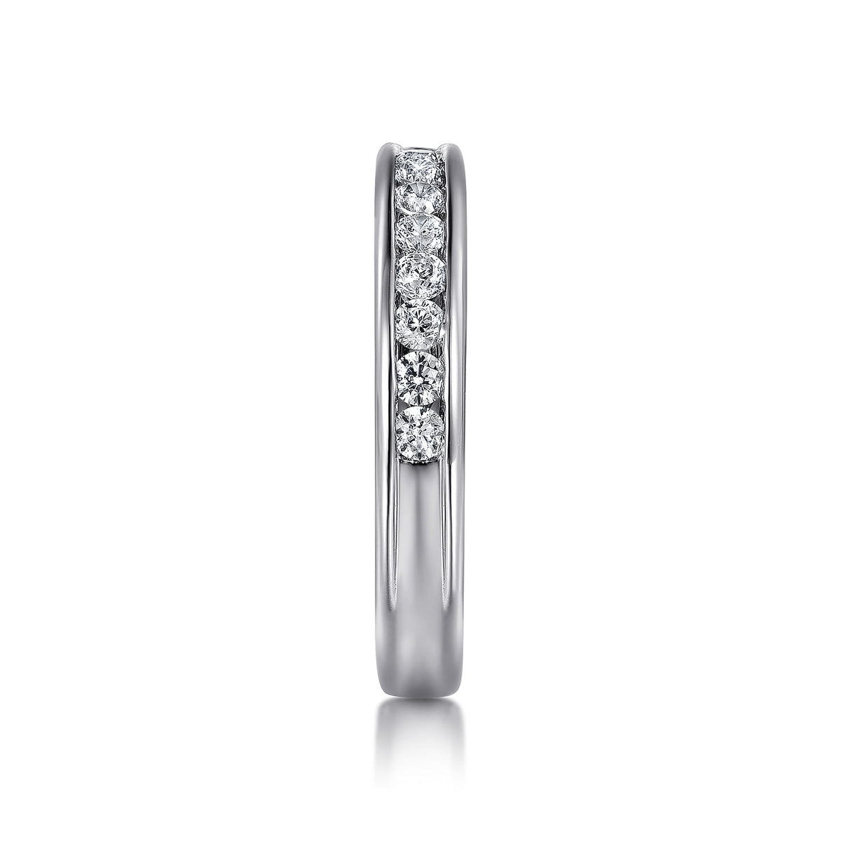 Platinum Channel Set Diamond Wedding Band — Gabriel & Co. AN7579PT4JJ