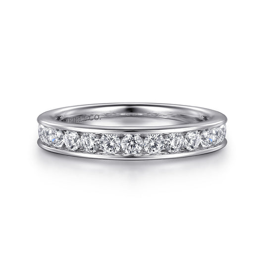 14K White Gold Channel Set Diamond Wedding Band — Gabriel & Co. AN7580W44JJ