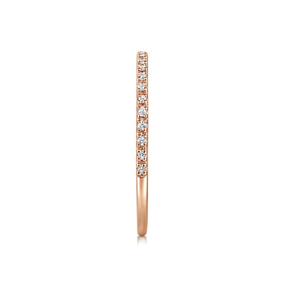 14K Rose Gold Prong Set Diamond Wedding Band — Gabriel & Co. AN7650K44JJ