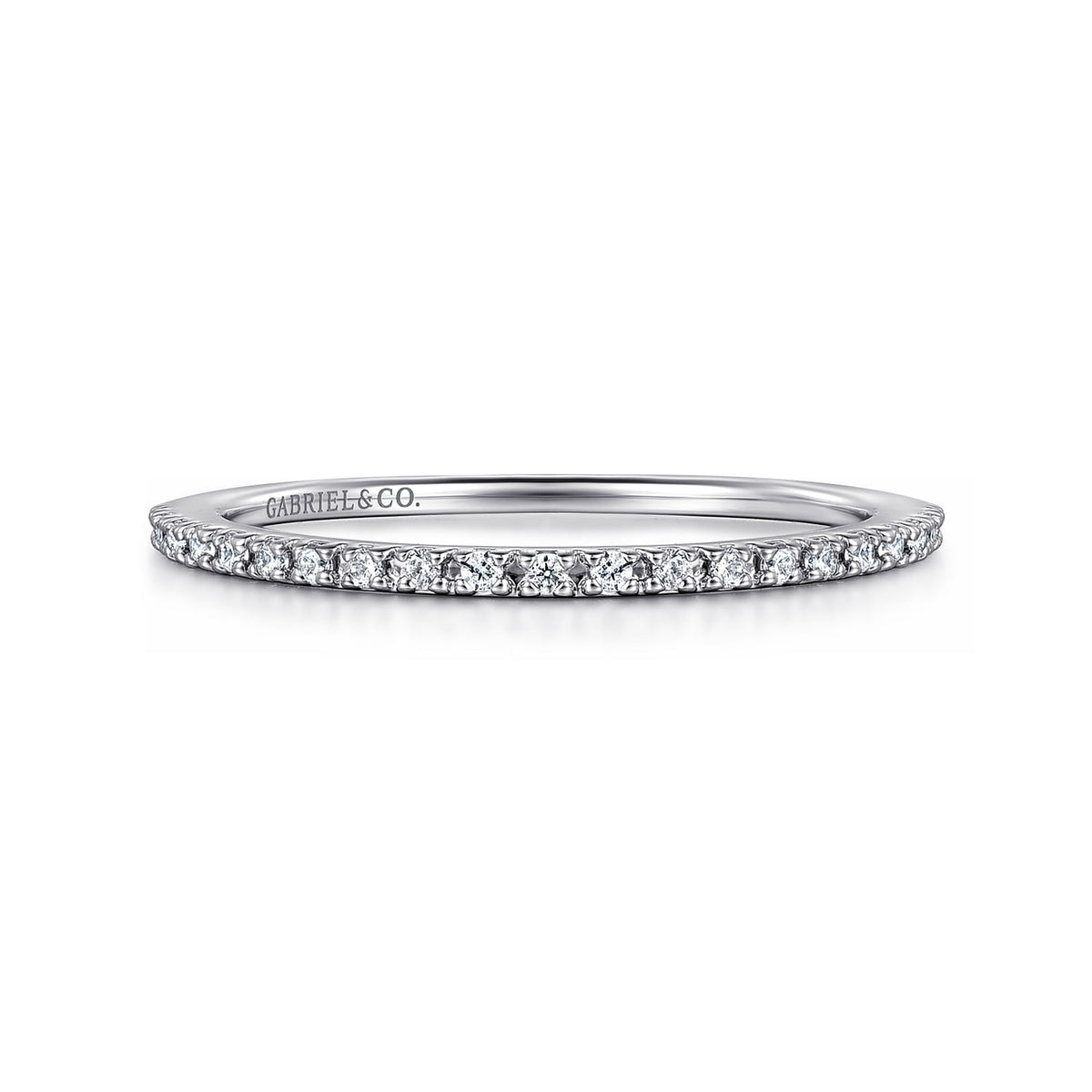 Platinum Prong Set Diamond Wedding Band — Gabriel & Co. AN7650PT4JJ