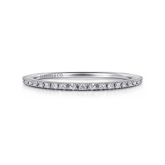 Platinum Prong Set Diamond Wedding Band — Gabriel & Co. AN7650PT4JJ