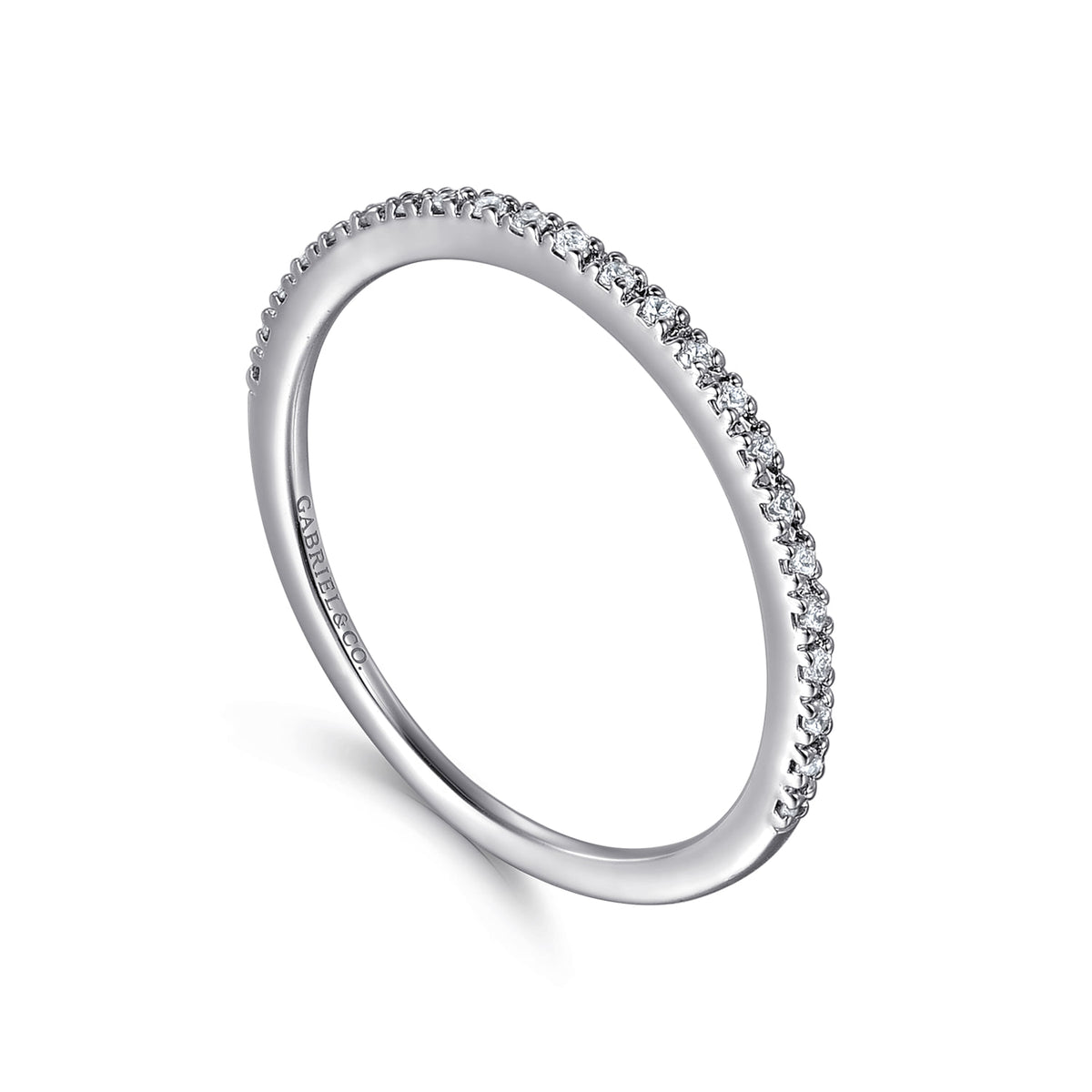 Platinum Prong Set Diamond Wedding Band — Gabriel & Co. AN7650PT4JJ