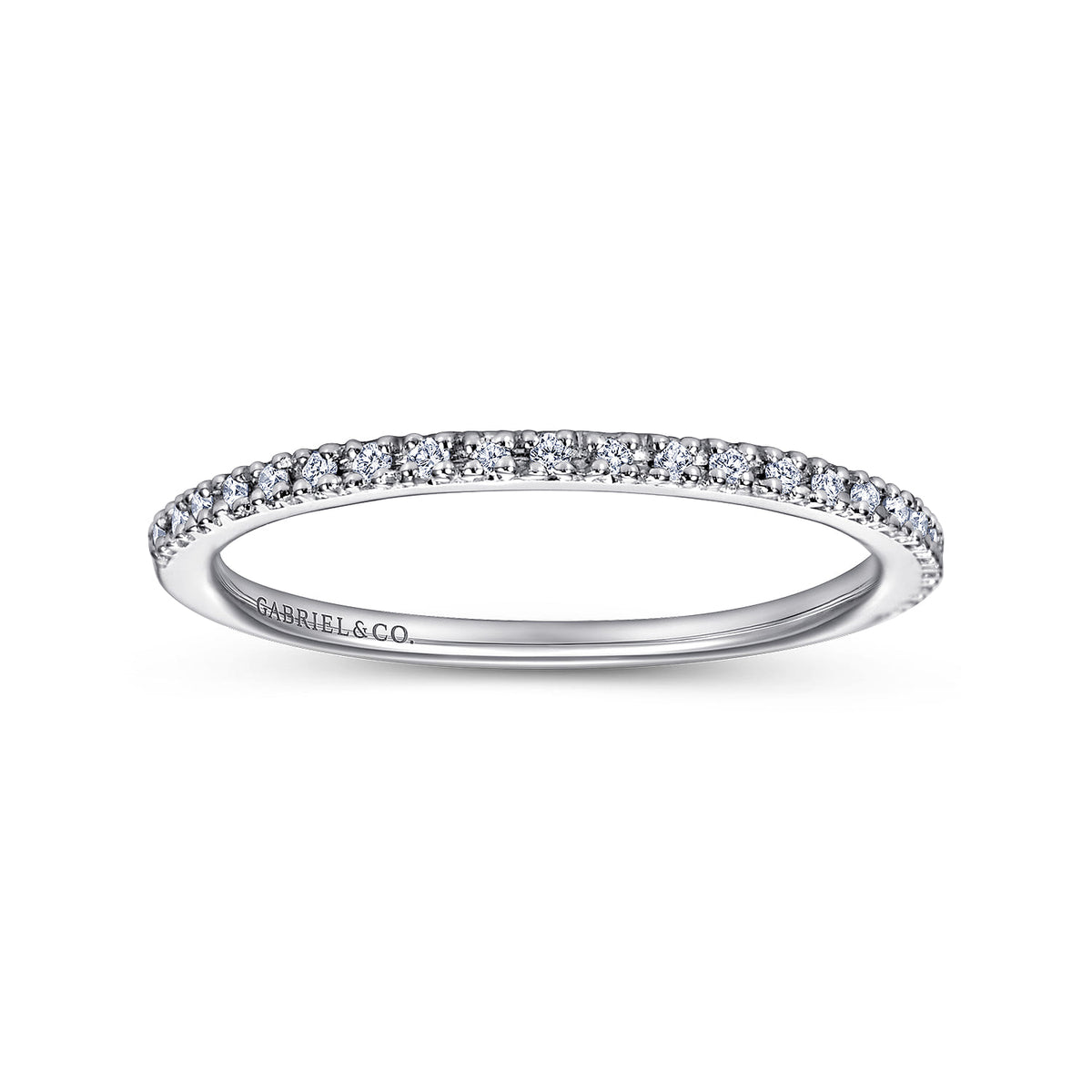 Platinum Prong Set Diamond Wedding Band — Gabriel & Co. AN7650PT4JJ