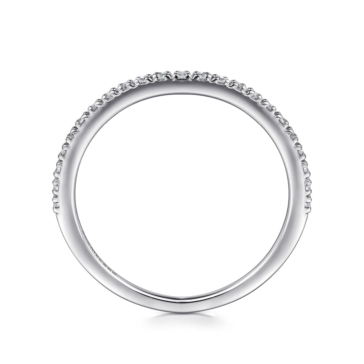14K White Gold Prong Set Diamond Wedding Band — Gabriel & Co. AN7650W44JJ