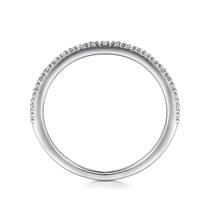14K White Gold Prong Set Diamond Wedding Band — Gabriel & Co. AN7650W44JJ