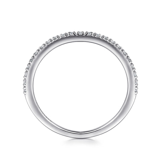 14K White Gold Prong Set Diamond Wedding Band — Gabriel & Co. AN7650W44JJ