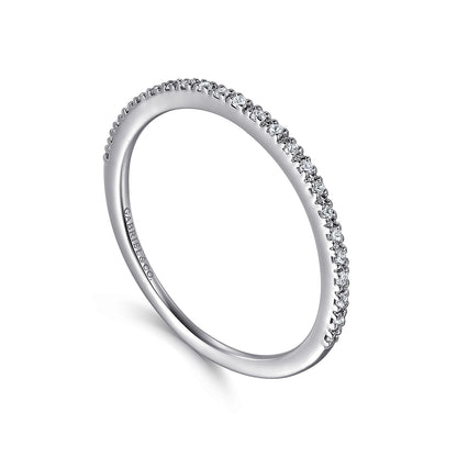 14K White Gold Prong Set Diamond Wedding Band — Gabriel & Co. AN7650W44JJ