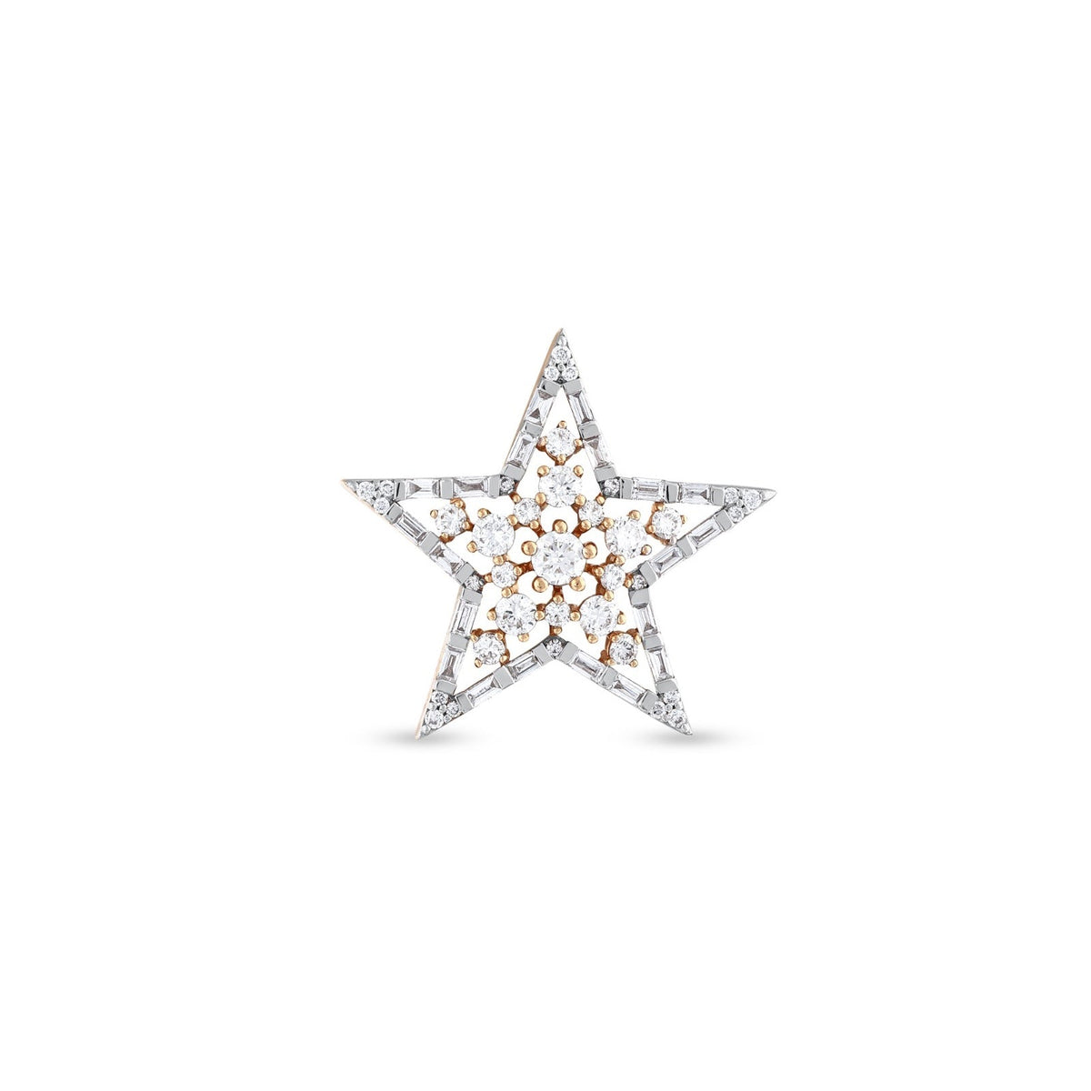 Bee Goddess Sirius Star Gold Diamond Single  Earring