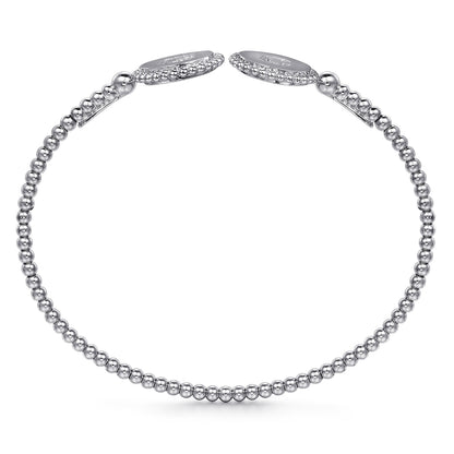 14K White Gold Diamond Initial G and C Bangle — Gabriel & Co. BG02GC-62W45JJ