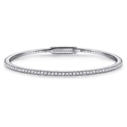 14K White Gold Diamond Bangle — Gabriel & Co. BG3221-62W45JJ