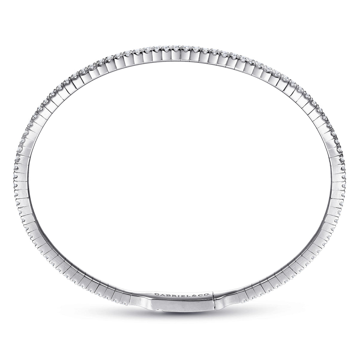 14K White Gold Diamond Bangle — Gabriel & Co. BG3221-62W45JJ