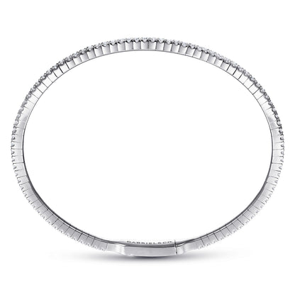 14K White Gold Diamond Bangle — Gabriel & Co. BG3221-62W45JJ