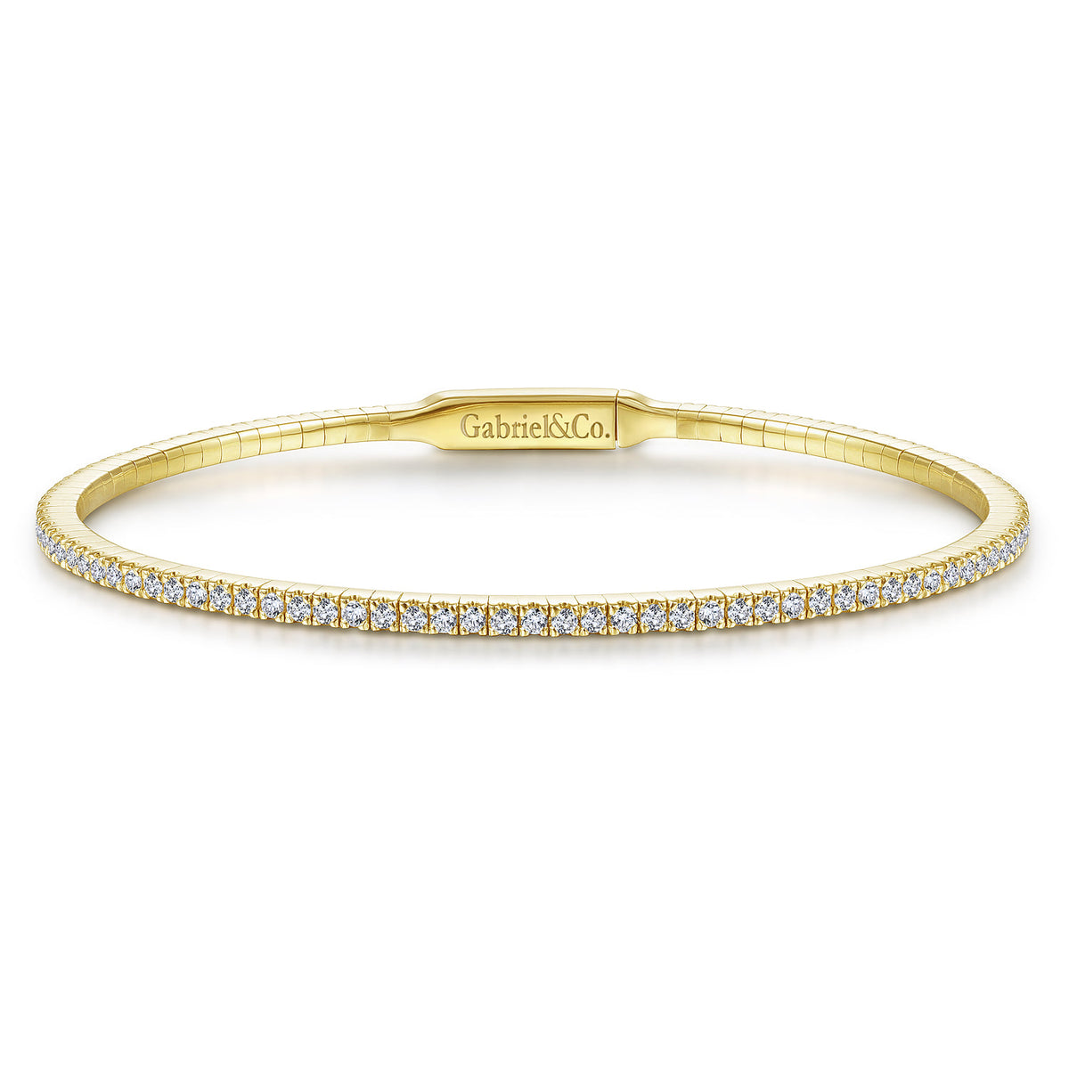 14K Yellow Gold Diamond Bangle — Gabriel & Co. BG3221-62Y45JJ