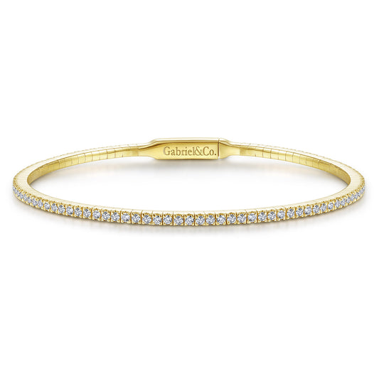 14K Yellow Gold Diamond Bangle — Gabriel & Co. BG3221-62Y45JJ
