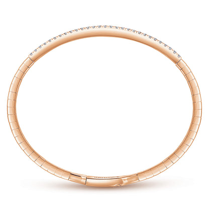 14K Rose Gold Diamond Bangle — Gabriel & Co. BG3716-62K45JJ
