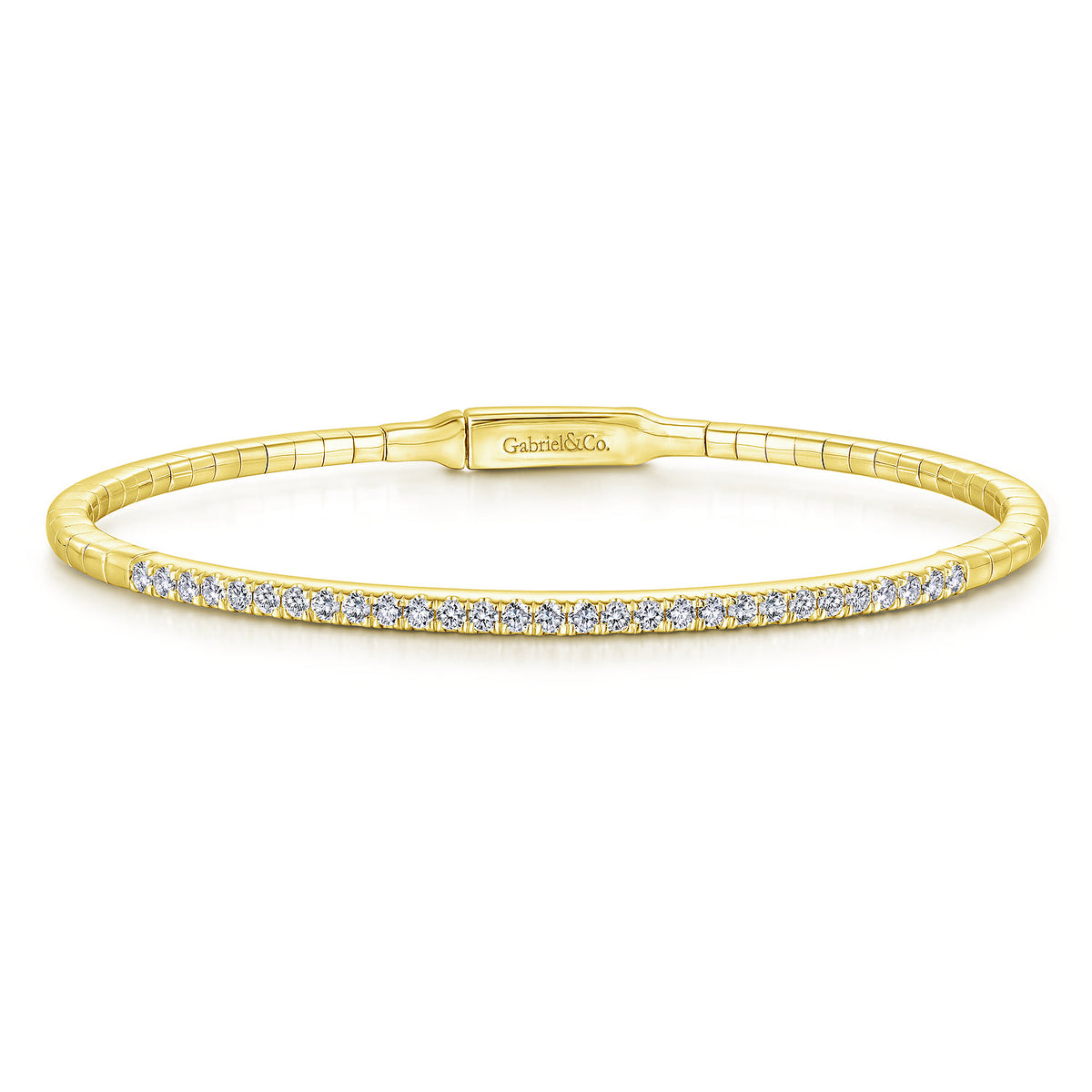 14K Yellow Gold Diamond Bangle — Gabriel & Co. BG3716-62Y45JJ