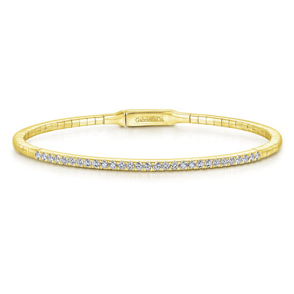 14K Yellow Gold Diamond Bangle — Gabriel & Co. BG3716-62Y45JJ