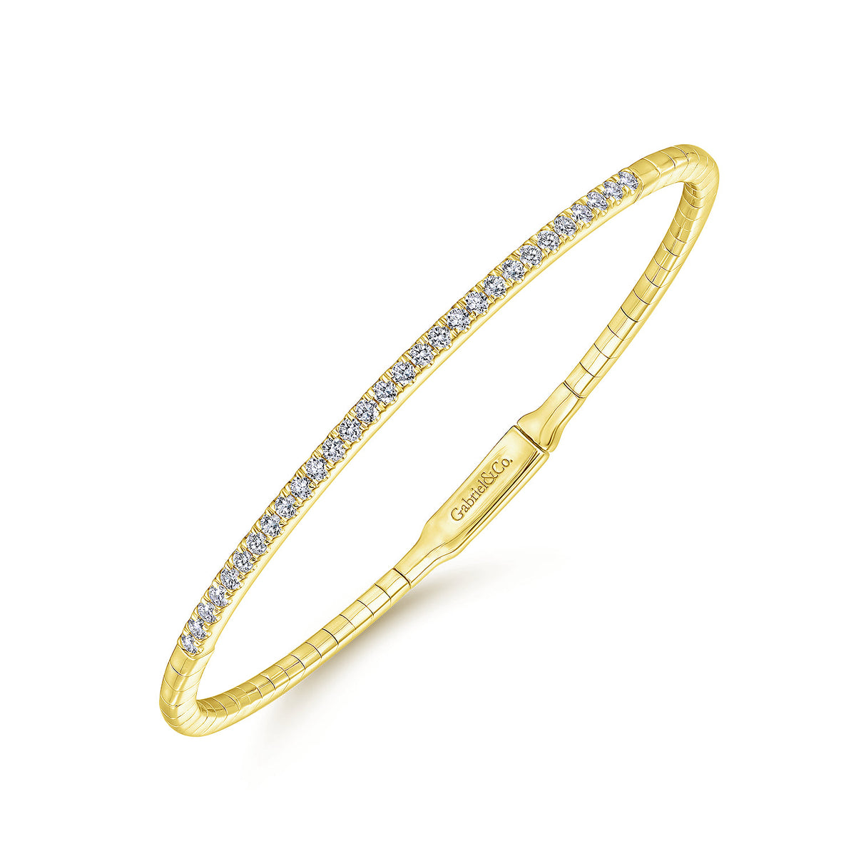 14K Yellow Gold Diamond Bangle — Gabriel & Co. BG3716-62Y45JJ