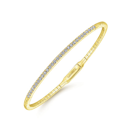 14K Yellow Gold Diamond Bangle — Gabriel & Co. BG3716-62Y45JJ