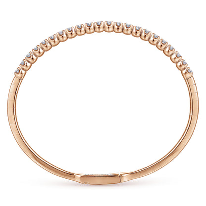 14K Rose Gold Diamond Bangle — Gabriel & Co. BG3975-65K45JJ