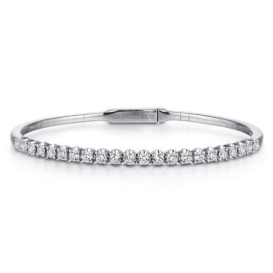 14K White Gold Diamond Bangle — Gabriel & Co. BG3975-65W45JJ