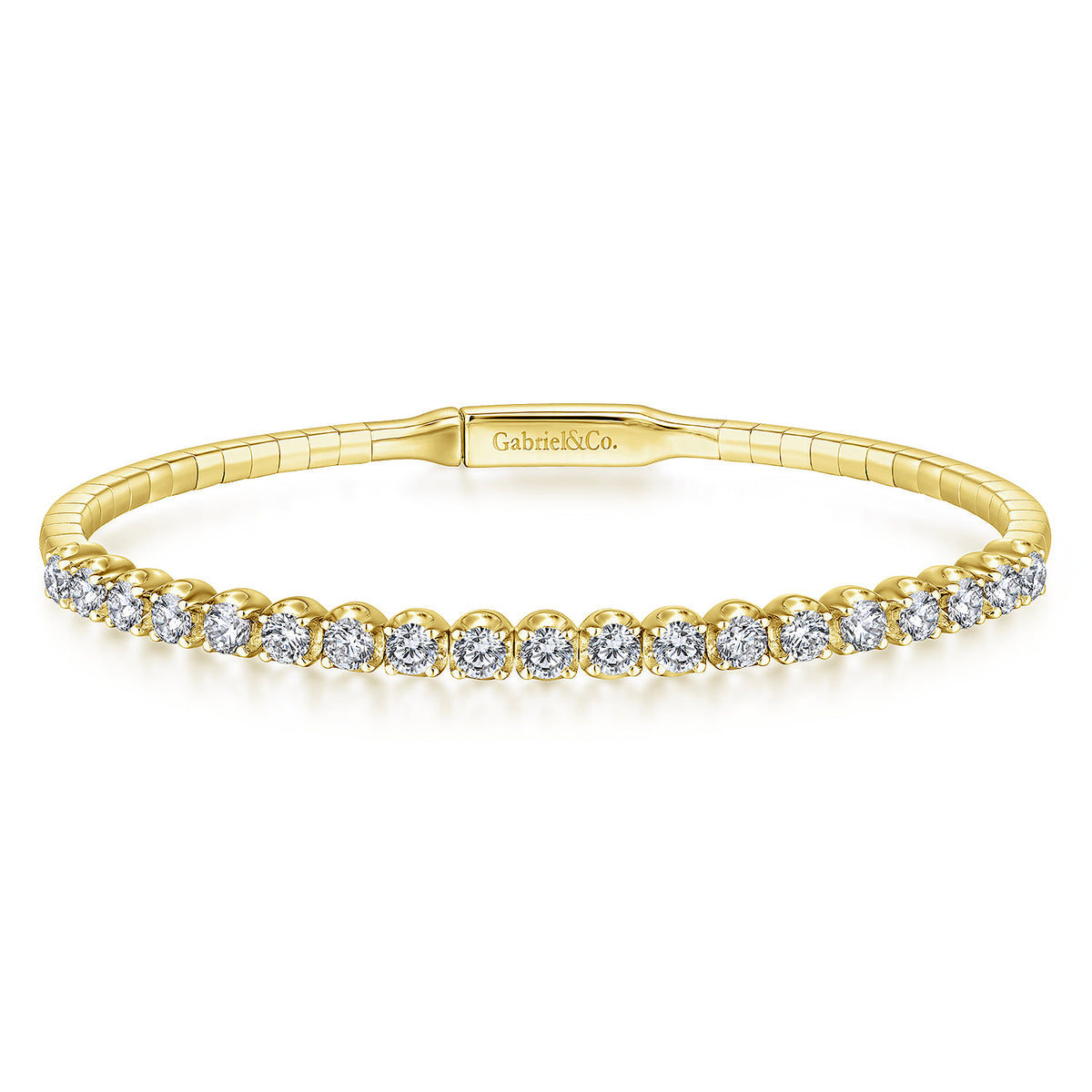 14K Yellow Gold Diamond Bangle — Gabriel & Co. BG3976-65Y45JJ