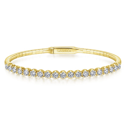 14K Yellow Gold Diamond Bangle — Gabriel & Co. BG3976-65Y45JJ
