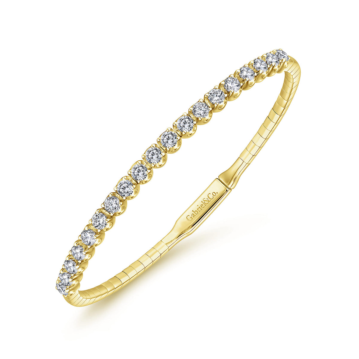 14K Yellow Gold Diamond Bangle — Gabriel & Co. BG3976-65Y45JJ