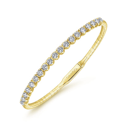 14K Yellow Gold Diamond Bangle — Gabriel & Co. BG3976-65Y45JJ