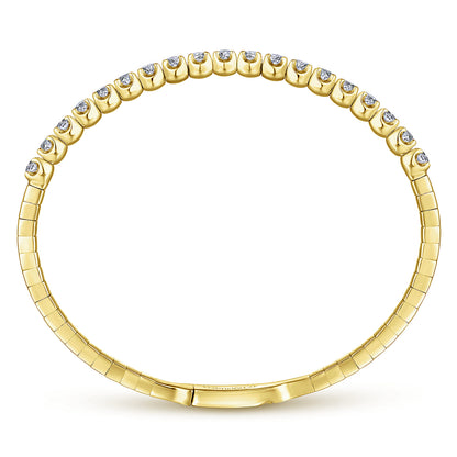 14K Yellow Gold Diamond Bangle — Gabriel & Co. BG3976-65Y45JJ